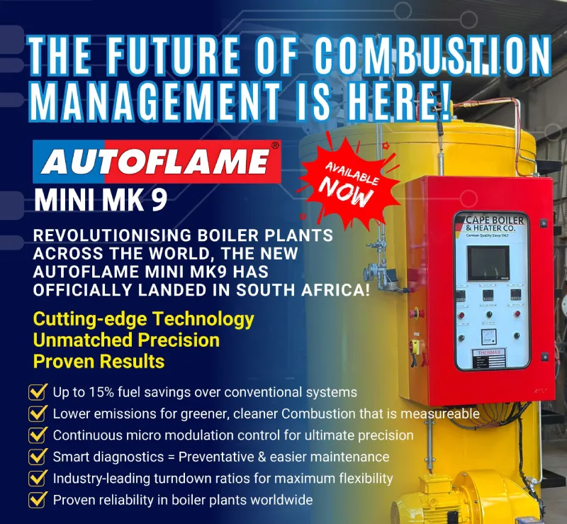 HISTORY MADE: FIRST AUTOFLAME MINI MK9 INSTALLED AND COMMISSIONED IN SOUTH AFRICA BY CAPE BOILER & HEATER